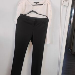 Marc New York Black Straight Leg Women's Pants and Blouse set